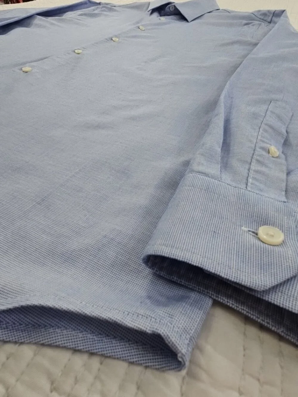 Banana Republic‎ Shirt Men's XL Blue Slim Fit Long Sleeve Wrinkle Resistant EUC